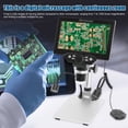 thumbnail image 1 of Microscope,Lcd Display 12mp Color Screen Stand And Two Screen Lcd Display Metal Stand And B1200 Microscope 7 1-1200x Amplification With Display 12mp 1-1200x 12mp 1-1200x Amplification 7 Inch Color, 1 of 6