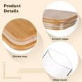 thumbnail image 2 of 6PCS Glass Food Storage Jars, Pantry Organization Jars, Glass Spice Jars, Storage Jars with Bamboo Lid and Silicone Seal, Perfect for Spices, Condiments Dried Fruits, 2 of 6