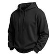 thumbnail image 6 of SEROYE Sweatshirts for Men Solid Hooded Long Sleeve Pullover Lightweight Fall Winter Casual Sport Outdoor Tops (XL, Black), 6 of 10