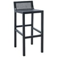 thumbnail image 4 of SAFAVIEH Saito Square Low Back Bar Stool, Black, 4 of 12
