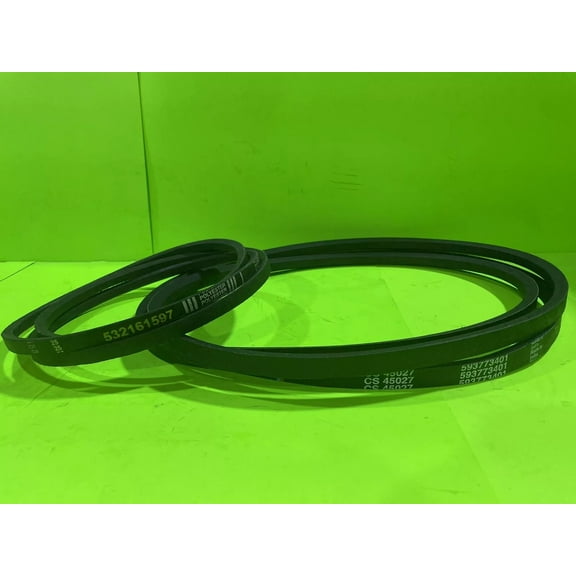 CRAFTSMAN 48" MOWER DECK/DRIVE BELT COMBO 197242 593773401 161597 917 MODELS