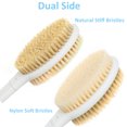 thumbnail image 3 of Shower Brush with Soft and Stiff Bristles,Back Scrubber 20.5" Extra Long Anti-Slip Handle Dual-Sided Bath Brush Body Exfoliator for Wet or Dry Brushing, 3 of 9