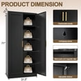 thumbnail image 4 of Metal Kitchen Pantry Cabinet, 71"Tall Cabinet with 2 Doors and 4 Adjustable Shelves, Pantry Cabinets for Kitchen Storage, Metal Storage Cabinet for Kitchen, Dining Room, Living Room and Bathroom-Bla, 4 of 10