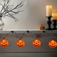 thumbnail image 5 of FL LED Ghost String Lights Plug in, 8.5Ft Indoor/Outdoor Halloween Decorations With 10 White Ghosts, Yard, House, Bedroom, Party, 5 of 6