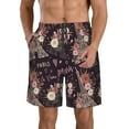 thumbnail image 2 of Uemuo Romantic Paris Pattern Men's Swim Trunks Hawaiian Beach Bathing Suit Swimsuits Beach Quick-Dry Shorts with Pockets-, 2 of 9