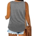 thumbnail image 6 of Taqqpue Womens Tank Tops Flowy Loose Fit V Neck Casual Summer Beach Blouse Tops Curvy Hem Solid Color Plus Size Shirts for Women, 6 of 9