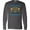 Charcoal Grey, variant on Inktastic Happy Hanukkah Sweater Style Design with Menorah and Dreidel Long Sleeve T-Shirt