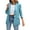 Blue, variant on Women's Suede Leather Jacket Casual Long Sleeve Blazer Jacket Coat 2025 Fall Outfits(Blue,S)