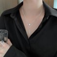 thumbnail image 3 of Nuevo collar ins estilo frío ligero de lujo con diseño de nicho sentido cadena de clavícula femenina temperamento collar de moda JM, 3 of 5