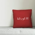 thumbnail image 2 of Creative Products Let's Get Lit in Red 18x18 Spun Poly Pillow, 2 of 2
