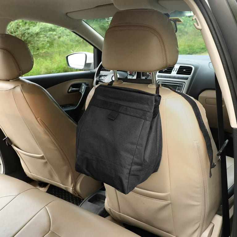 Car CM31 Trash Can | Waterproof Hanging Trash Bag for Car | Headrest Car  Trash Bin with Multi-Use Storage Organizer for Back Seat | Foldable Garbage