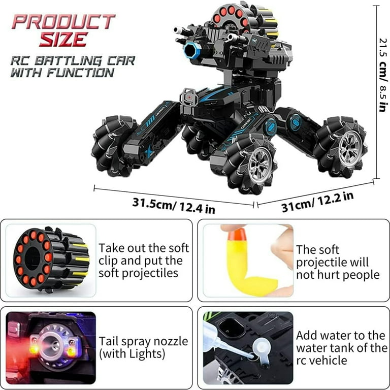 トイガン RocoP+ lEPECQ Gesture Control 2.4GHz RC Tank, Off-road Drift Toy