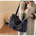thumbnail image 5 of SPEKSEE Large Capacity Washed Denim Tote Bag, Casual Daily Shoulder Handbag with Zip‑Top Closure Roomy Denim Purse for Work Commute Shopping Travel, 5 of 7