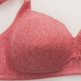 thumbnail image 4 of DondPO Plus Size Bras for Women Wireless Comfortable Bras for Older Women Front Closure Bras for Women No Underwire Wireless Bras for Women Seamless Tshirt Bra Full Coverage Bras for Women Red 50, 4 of 7