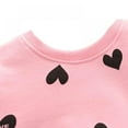 thumbnail image 6 of Little Girls Clothing Set Outfit Heart Print Hoodie Top+Long Pantskirts 2pcs, 6 of 8