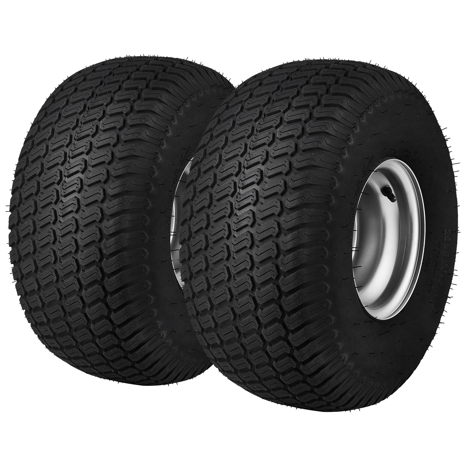 VEVOR Lawn Mower Tires with Rim 20x8 8 Tubeless Tractor Tires 2 Pack Tire and Wheel Assembly Walmart