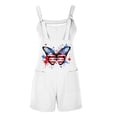 thumbnail image 4 of Drses Womens Summer Casual Suspender Printing Sleeveless Romper Loose Spaghetti Strap Shorts Overalls Jumpsuit with Pockets, 4 of 4