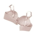 thumbnail image 4 of Elainilye Fashion Womens Bra Wirefree Gathering Bra Seamless Bra With Detachable Shoulder Straps Daily Bra,Pink, 4 of 4