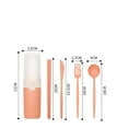 thumbnail image 4 of Huayishang Dinnerware Sets Portable Tableware Fork Spoon and Chopsticks Set Storage Box Five Piece Set, Kitchen Essentials Clearance Sale Orange, 4 of 7