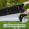 thumbnail image 6 of Black White Cat Moon Star Pattern Square Fitted Tablecloth with Elastic Edge,Square Table Cover,Washable Elastic Table Cover for Home Kitchen Party Decor 36"x36", 6 of 6