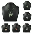 thumbnail image 2 of Collier Papillon Chaîne Vintage Pendentif Papillon en Strass pour Femmes, 2 of 10