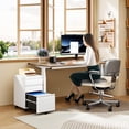 thumbnail image 6 of White Filing Cabinet 3 Drawers on Wheels Under Desk, Metal Rolling File Cabinet with Lock for Home Office, Small Mobile File Cabinet for Letter Legal File Folders, Un-Assembled, 6 of 9