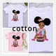 thumbnail image 2 of Camiseta de algodón con números para niñas, ropa para niños, de manga corta, con diseño de tambores kawaii, color negro, para cumpleaños 2, 3, 4 y 5, 2 of 4
