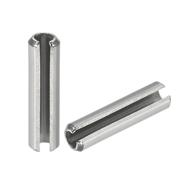 Unique Bargains Slotted Spring Pin M5 x 30mm 304 Stainless Steel Split Spring Roll Dowel Pins Plain Finish 10Pcs