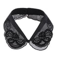 thumbnail image 2 of Cuello desmontable para mujer Macarena Cuello camisero Accesorios para camisa blusa vestidos cortos Negro 22x7 cm, 2 of 8