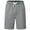 Grey, variant on Mens Casual Shorts Cotton Drawstring Summer Beach Stretch Twill Chino Golf Shorts Whit Zipper Pockets White 36