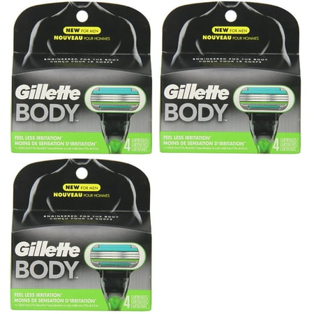 Gillette Body Razor Cartridges 12 Count + Makeup Blender