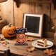 thumbnail image 2 of Decoraciones de Halloween Adorno de madera para escritorio con forma de calabaza para el hogar Ambiente festivo en el salón y el dormitorio, 2 of 4