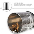 thumbnail image 5 of Stainless Steel Waste Paper Bin Basket Waste Rubbish Trash Can Kitchen Garbage Dustbin, 5 of 5