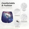 thumbnail image 6 of Lsque Planets Stars And Galaxies Printed Women's Running Shorts with Liner Pockets,Elastic Quick Dry Workout Athletic Gym Yoga Shorts,Womens High Waist Shorts-X-Large, 6 of 9