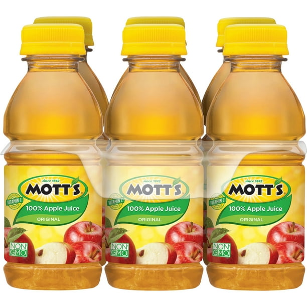 4 Pack Mott S 100 Original Apple Juice 8 Fl Oz 6 Pack Walmart Com Walmart Com