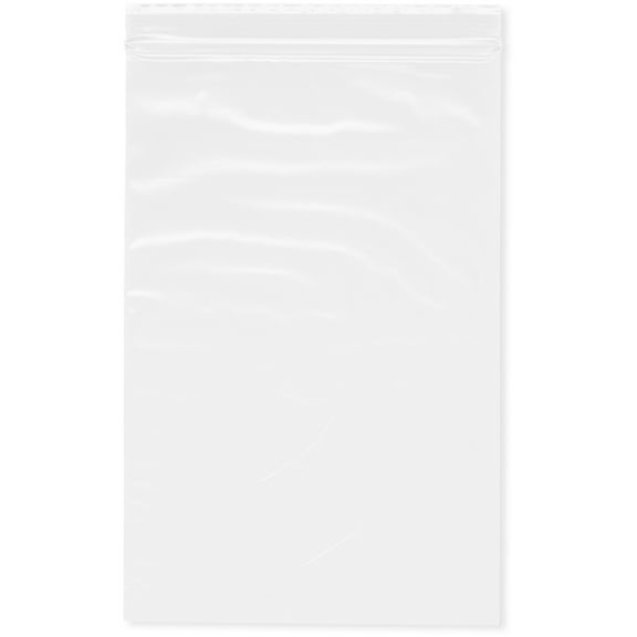 Plymor 6" x 9" (Pack of 100), White 2 Mil Zipper Reclosable Plastic Bags