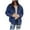 Dark Blue, variant on Women's Sweaters Winter Hooded Cardigans Button Up Cable Knit Coats Jackets Outerwear with Pockets Dark Blue, S
