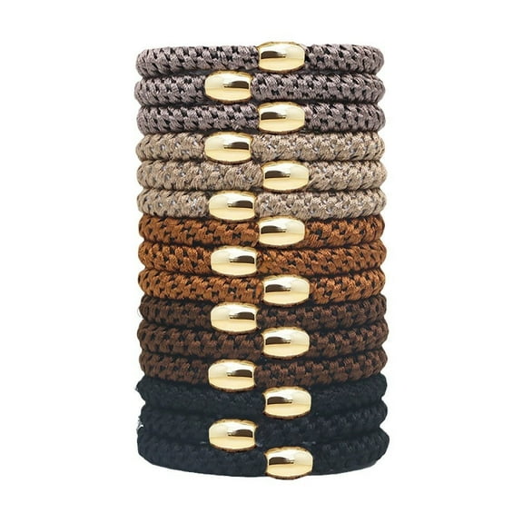 15PCS Ponytail Holders-Hair Ties No Damage - Elastic Hair Ties for Thick Hair - Braided Hair Bands for Women Girls's Hair - Neutral
