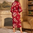 thumbnail image 6 of ITSAME Womens Robes, Fashion Prints Silk Comfy Lightweight Elegant Ladies Bathrobes Homewear With Belt Red Free Size, 6 of 8