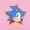 thumbnail image 3 of Sonic The Hedgehog Girls' Classic Sonic Face Kids Video Game T-Shirt, 3 of 6