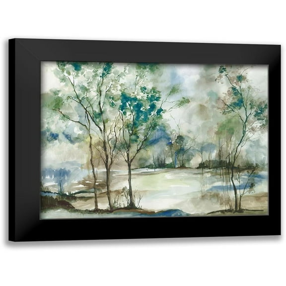 Pearce, Allison 14x12 Black Modern Framed Museum Art Print Titled - Teal Forest Grove