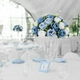 thumbnail image 3 of BLOSMON 13.7" Large Wedding Flower Ball for Table Centerpiece 10 Pcs of Artificial Dusty Blue Rose Flores arrangement bouquet for Dining Birthday Party Home Decorusty, 3 of 8