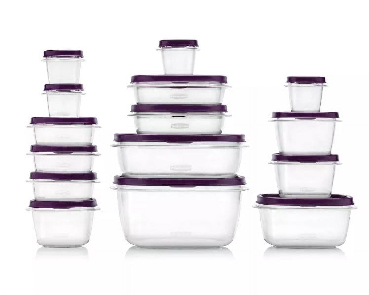 Rubbermaid 30pc Food Storage Containers Easy Find Lids Amethyst