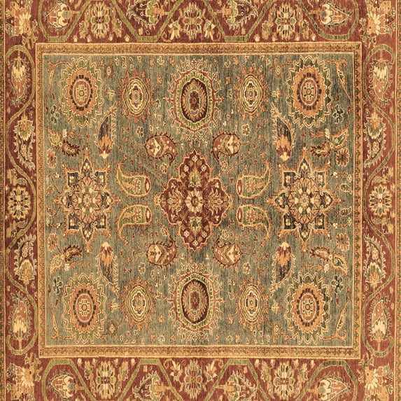Ahgly Company Indoor Square Oriental Brown Traditional Area Rugs, 4' Square