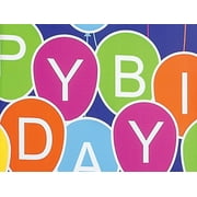 Pack Of 1, 24" x 85' Birthday Balloons Gift Wrap Roll For Approximately 50 Gifts Made in USA For Birthday Gifts