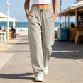 thumbnail image 2 of Women's Cargo Sweatpants Casual Daily Solid Color Sports Cargo Pants Drawstring Multiple Pockets Baggy Y2k Pants, 2 of 9