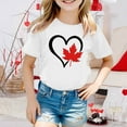 thumbnail image 2 of Toddler Kids T-Shirts Hawaii Canadian Flag Maple Leaf Printing Multicolor Round Neck Short Sleeve Tee Kids Boys Girls Summer Beachwear Trendy Loose Lounging T-Shirts，8 -9 Years, 2 of 4