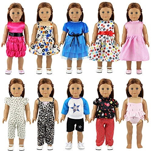 Skirt+Shoes+Pillow+Sleeping Bag+Eye Mask Fit American Doll Our Generation Adora Journey Birthday Gifts 5 Pcs For Little Girls 18 Inch Doll Bunny Clothes Accessories Bed Sleeping Bag