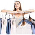 thumbnail image 4 of HOUSE DAY Perchas mágicas negras Perchas para ropa que ahorran espacio Organizador Smart Closet Space Saver Pack de 10 con plástico resistente para ropa pesada, 4 of 6