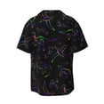 thumbnail image 2 of Gaeub Dinosaur Men's Lapel Short Sleeve Shirt, Relaxed Fit Shirt, Soft and Breathable for Outdoors Party Travel - XX-Large, 2 of 7